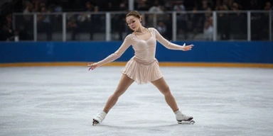 Figure skater in a delicate pose